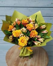 Букет цветов из:  Альстромерии и Розы в Уразово
