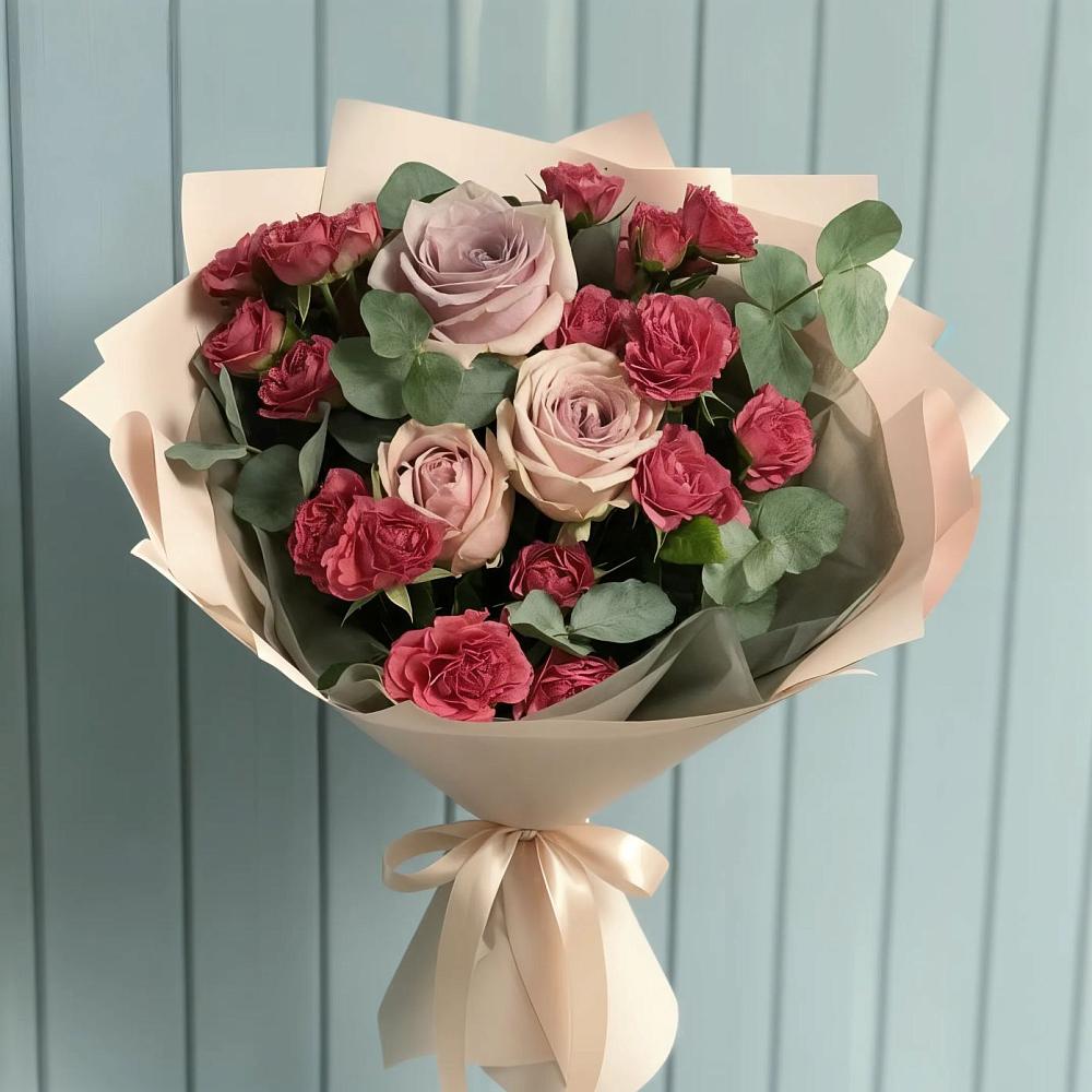 Букет цветов из: Гвоздики и Розы в Уразово