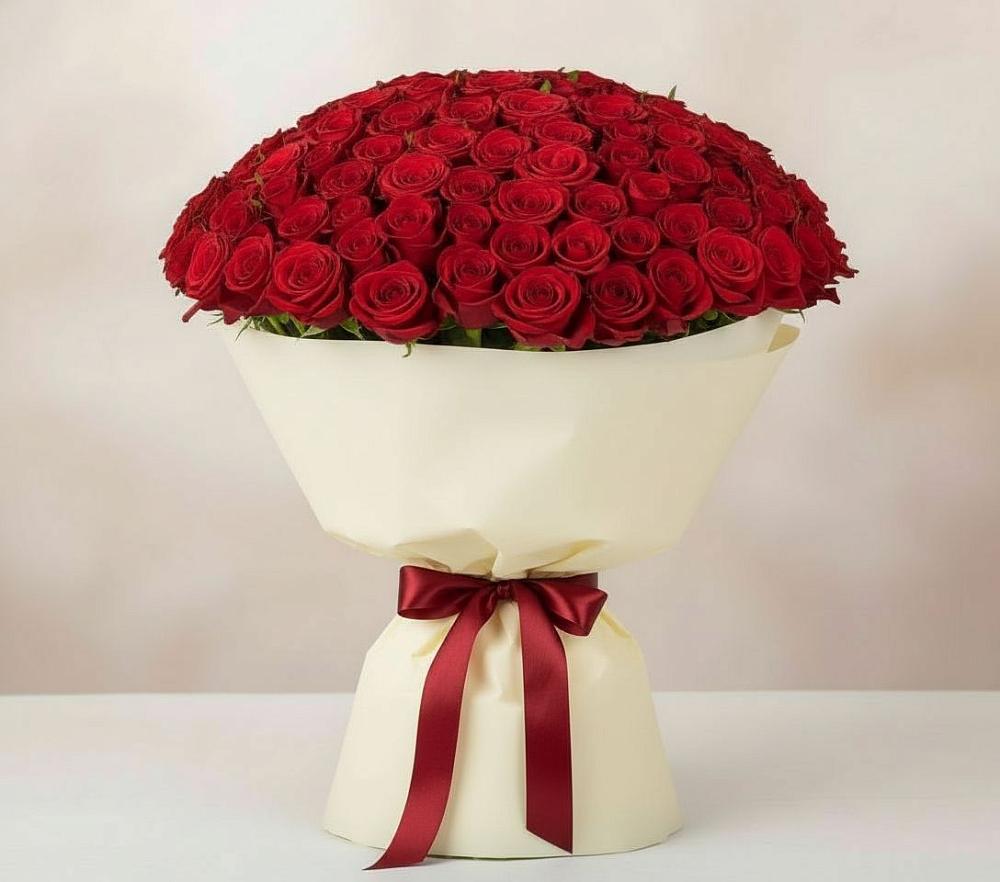 Букет 101 Красная роза Милано в Уразово