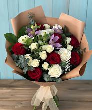 Букет цветов из:  Розы и Альстромерии #REPLACE_PRED# Уразово