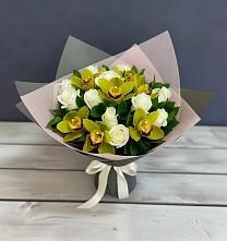 Букет цветов из:  Орхидеи и Розы #REPLACE_PRED# Уразово