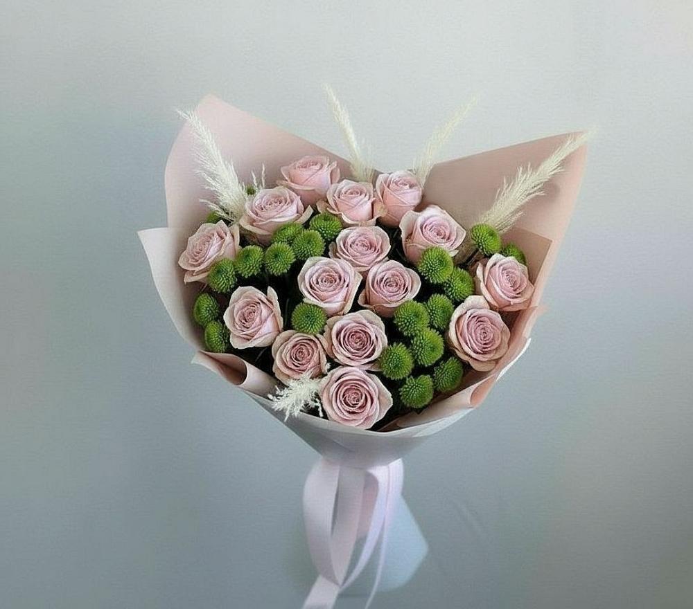 Букет цветов из: Розы и Хризантемы в Уразово