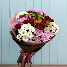 Букет цветов из:  Розы, Хризантемы и Альстромерии в Уразово