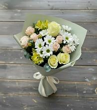 Букет цветов из:  Альстромерии, Розы и Хризантемы #REPLACE_PRED# Уразово