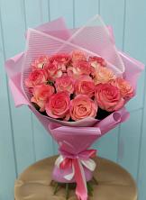 Букет 15 Розовых роз Равель в Уразово