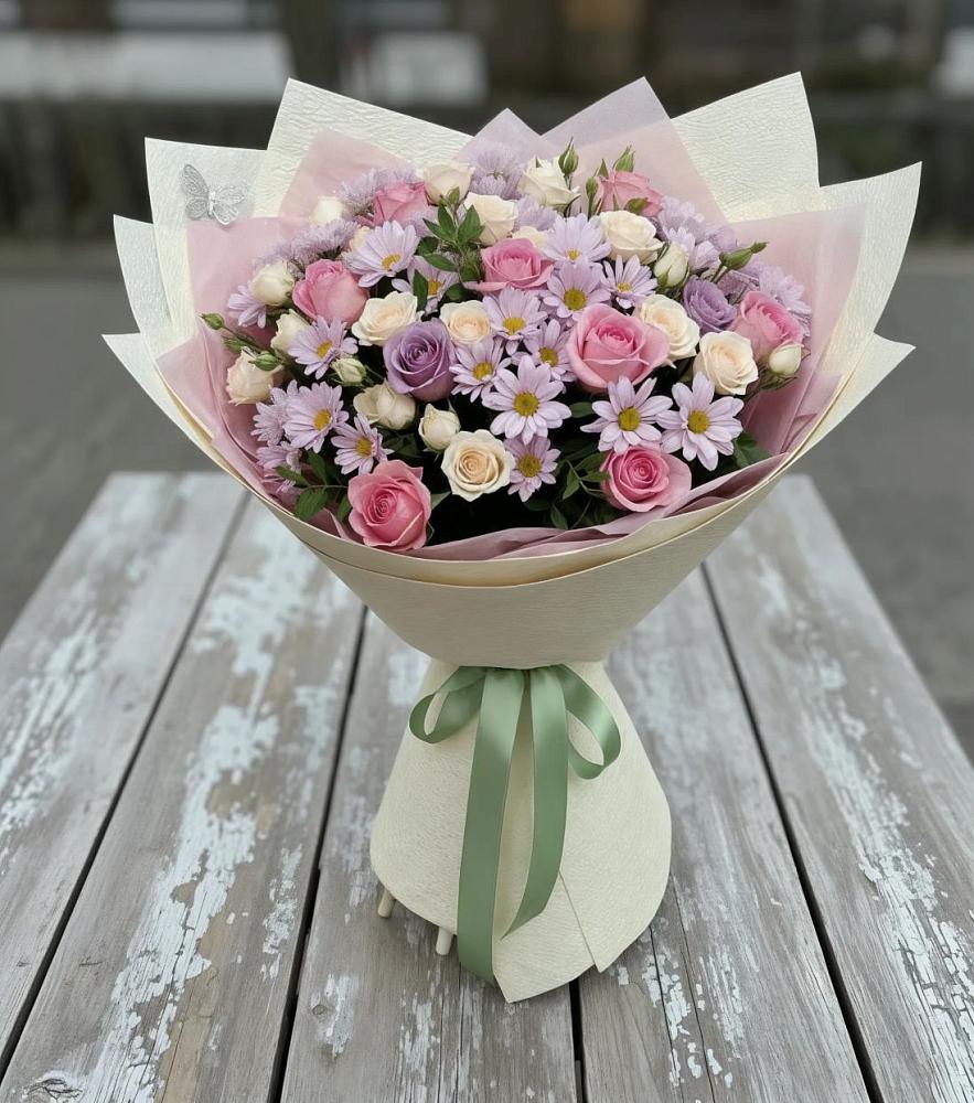 Букет цветов из: Розы и Хризантемы в Уразово
